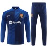 FC Barcelone Sweat d'Entraînement Quarter-Zip 2023-24 Bleue Pour Enfant